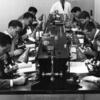 A black and white image of School of Pharmacy students in 1968