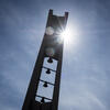 The Temple bell tower at Main Campus on a sunny day