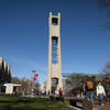 The bell tower on Main Campus