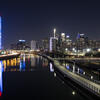 the philadelphia city skyline at night
