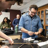 Visiting artist Sam Van Aken collaborating with Tyler students