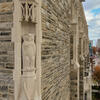 The owl statue on the side of Mitten Hall on Main Campus