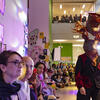 A Tyler School of Art and Architecture student walks the runway at the Wearable Art Show