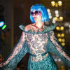 A Tyler School of Art and Architecture student walks the runway at the Wearable Art Show