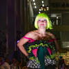 A Tyler School of Art and Architecture student walks the runway at the Wearable Art Show