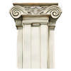 A watercolor painting of an ancient Roman column
