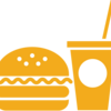 graphic of a burger and a milkshake.