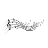 An illustration of musical notes