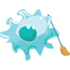 An illustration of RNA and a broom